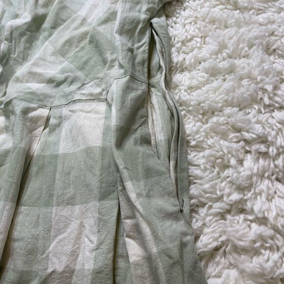 Peyton & Parker Green Checkered Plaid Short Sleeve Dress - Picture 4 of 6